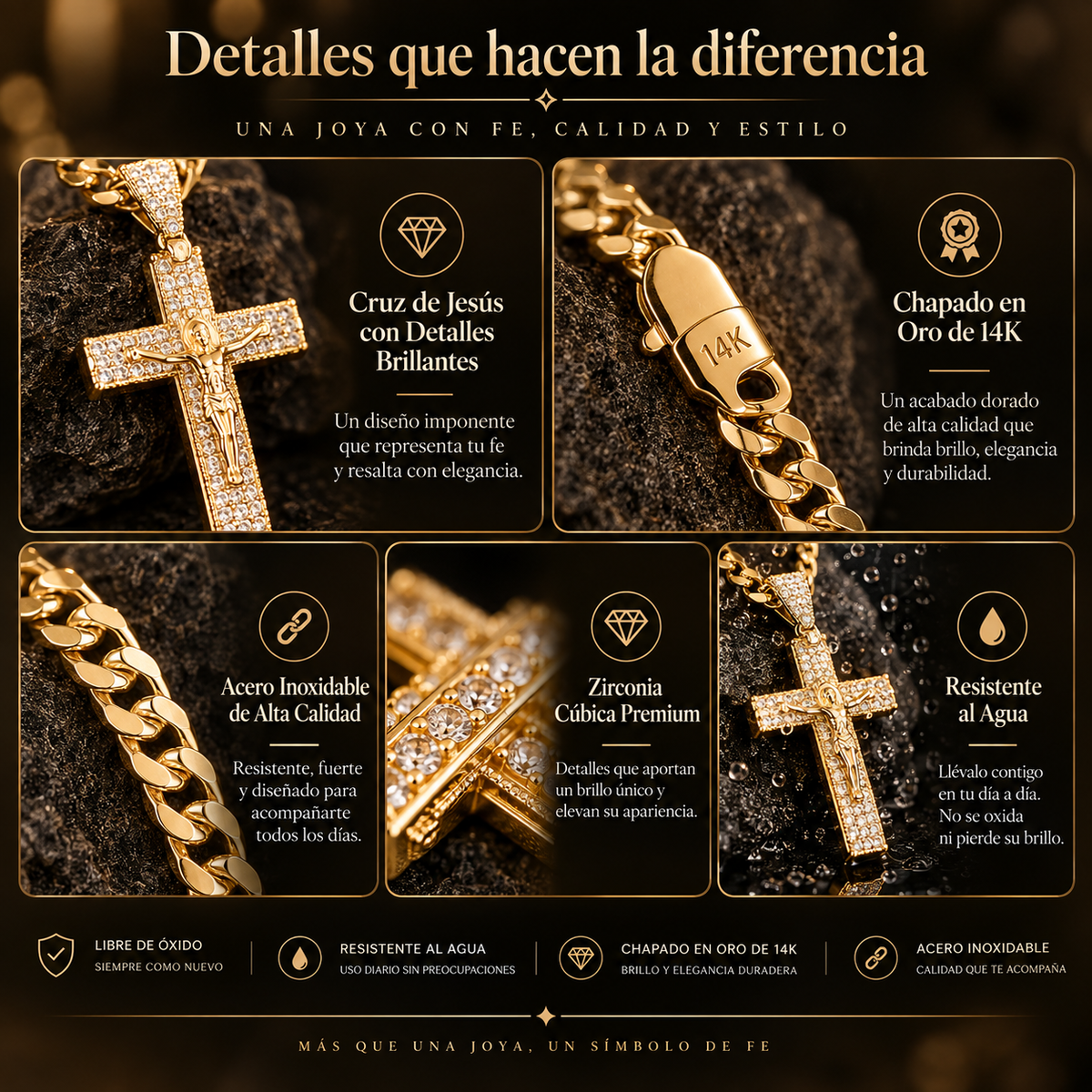 ✨ Collar Cruz de Jesus - Un Simbolo de Fe y Fortaleza ✨