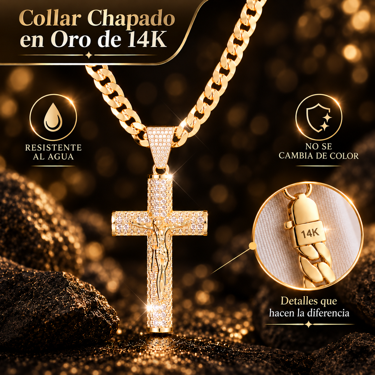 ✨ Collar Cruz de Jesus - Un Simbolo de Fe y Fortaleza ✨