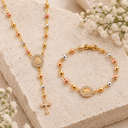 ✨ Set Virgen María Collar + Pulsera REGALO ✨